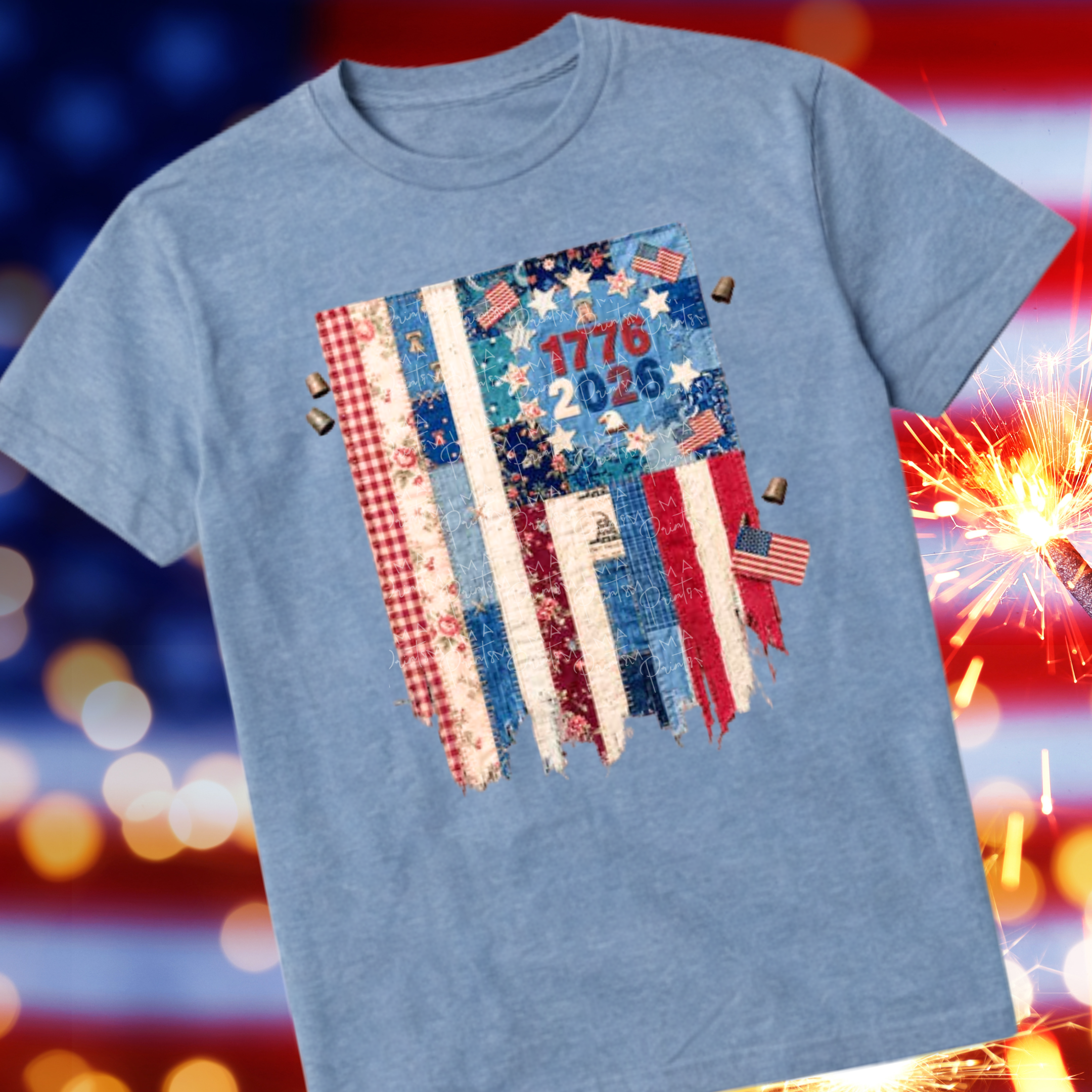 1776 Drip Flag Faux Pathwork