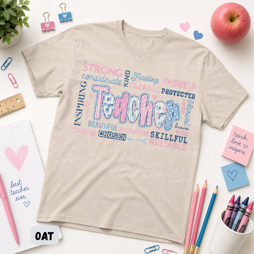 Teacher Pastel Word Collage