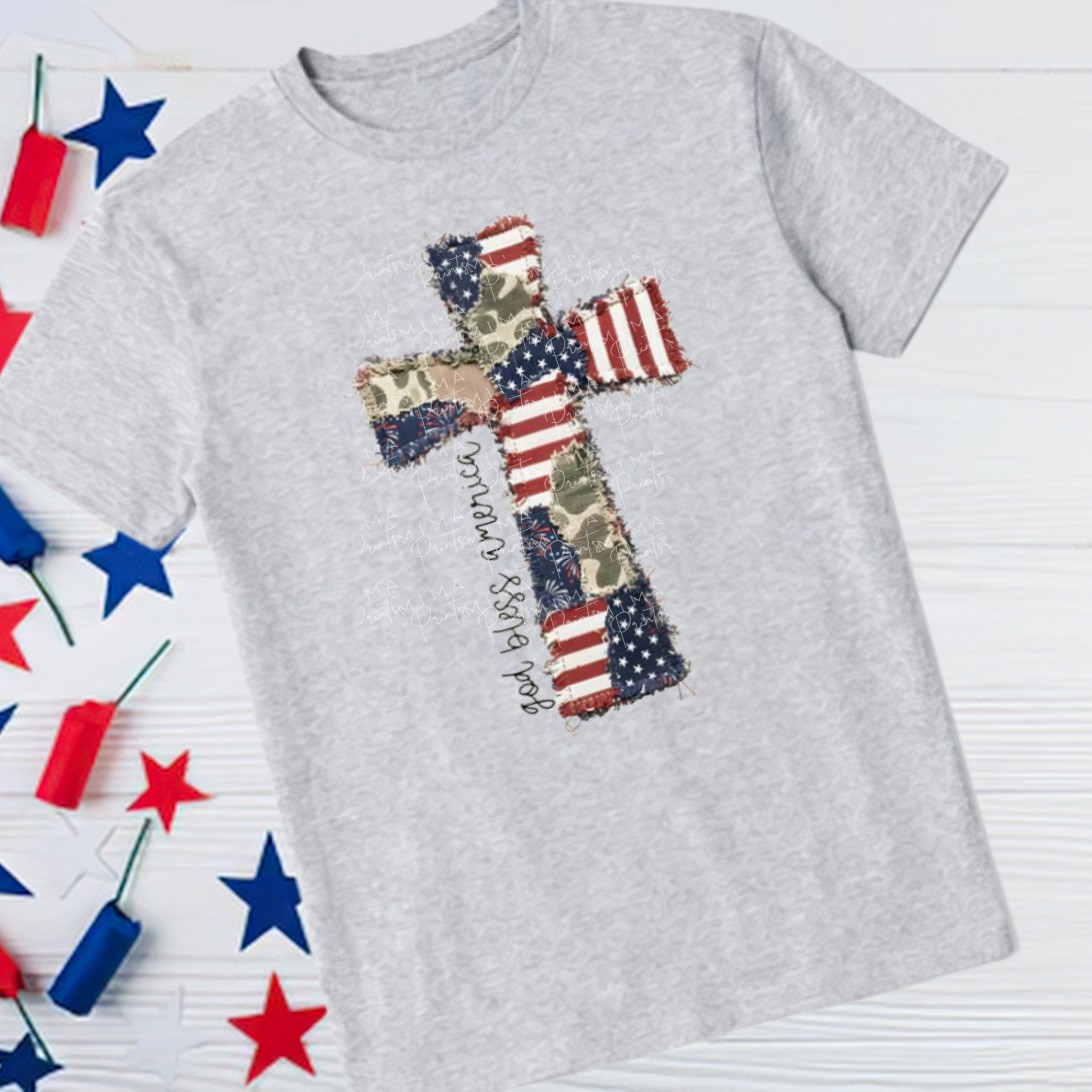God Bless America Cross