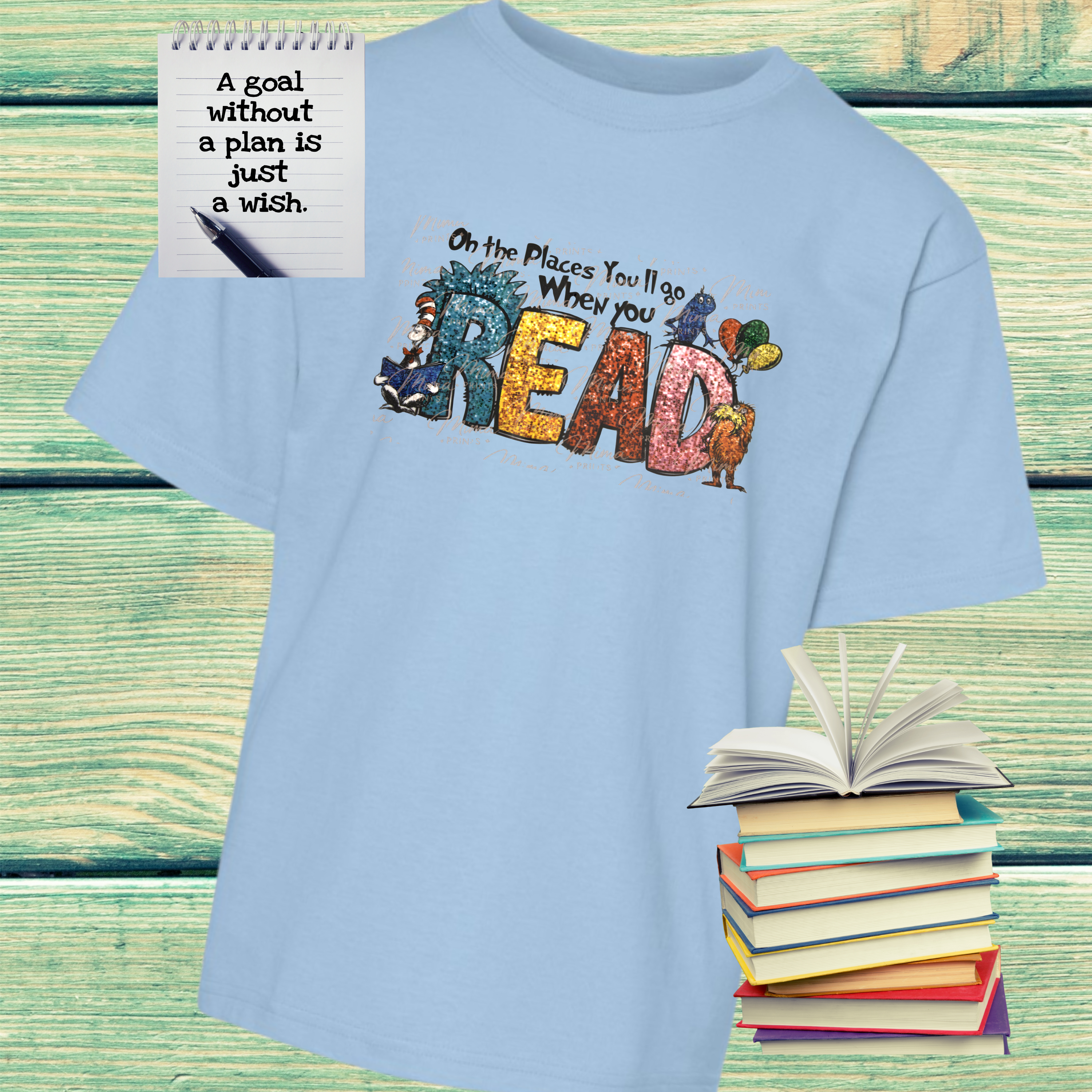 Oh The Places You’ll Read Faux Glitter