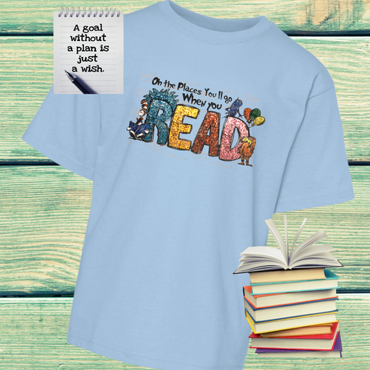 Oh The Places You’ll Read Faux Glitter