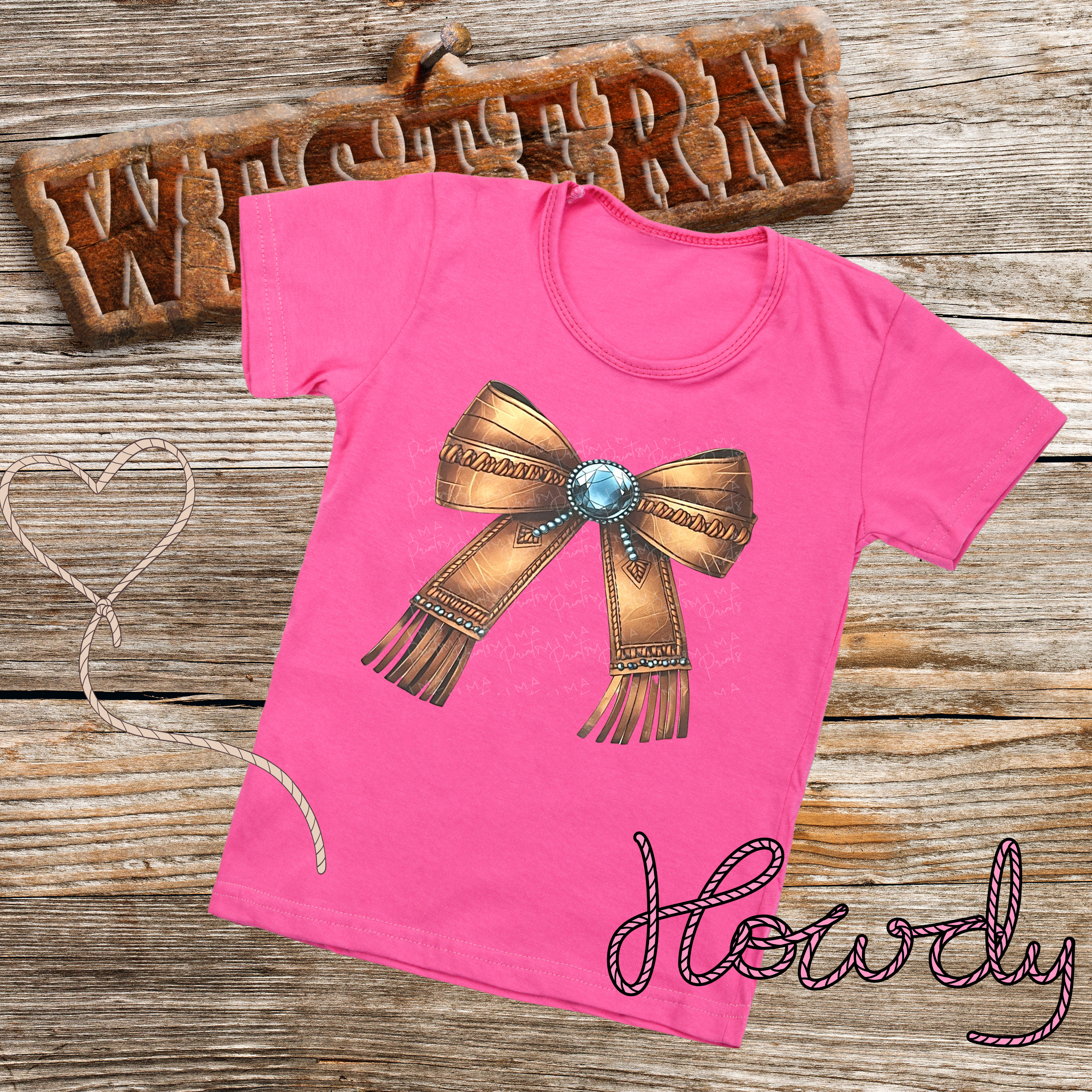 Howdy Turquoise Bow