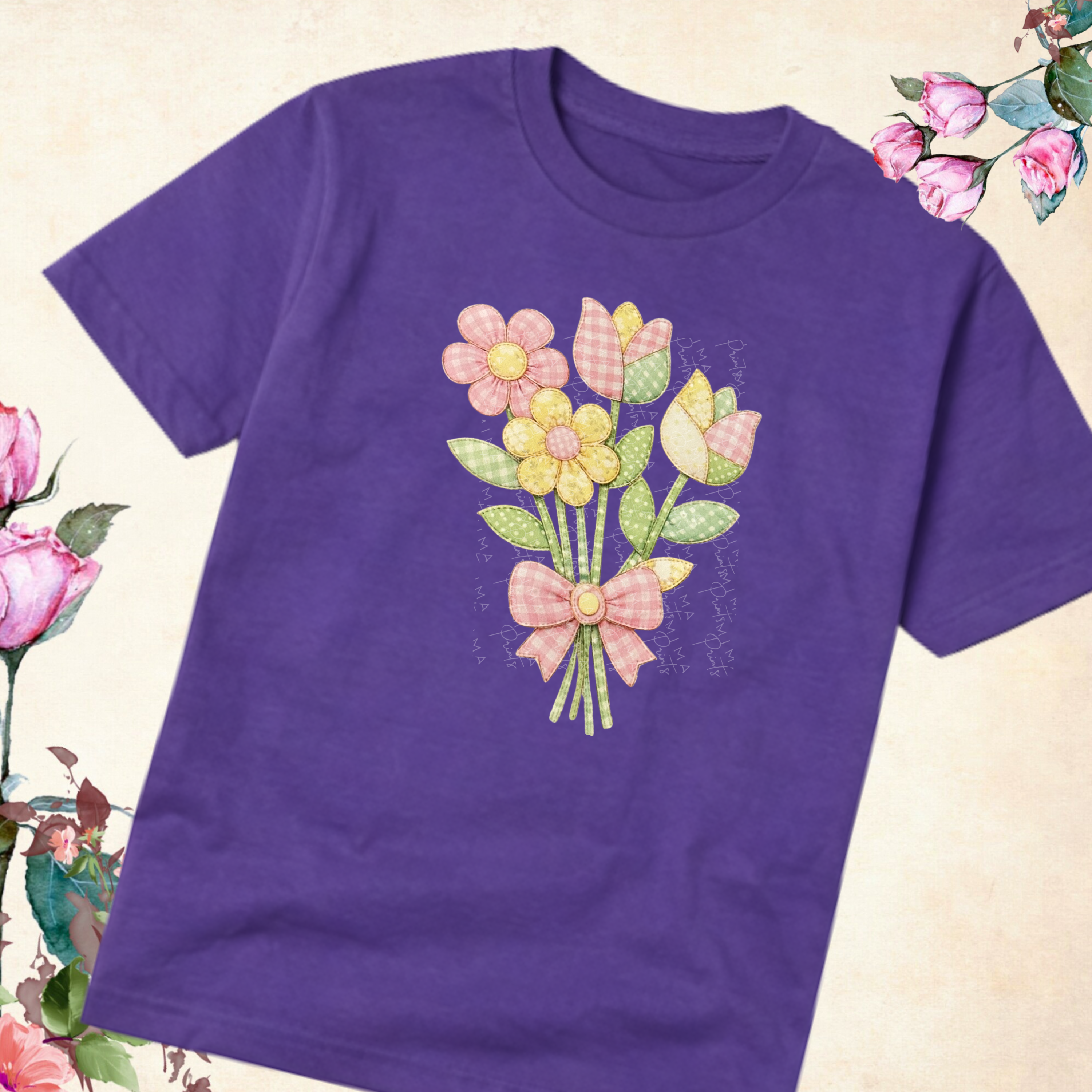 Flower Bundle Faux Stitch