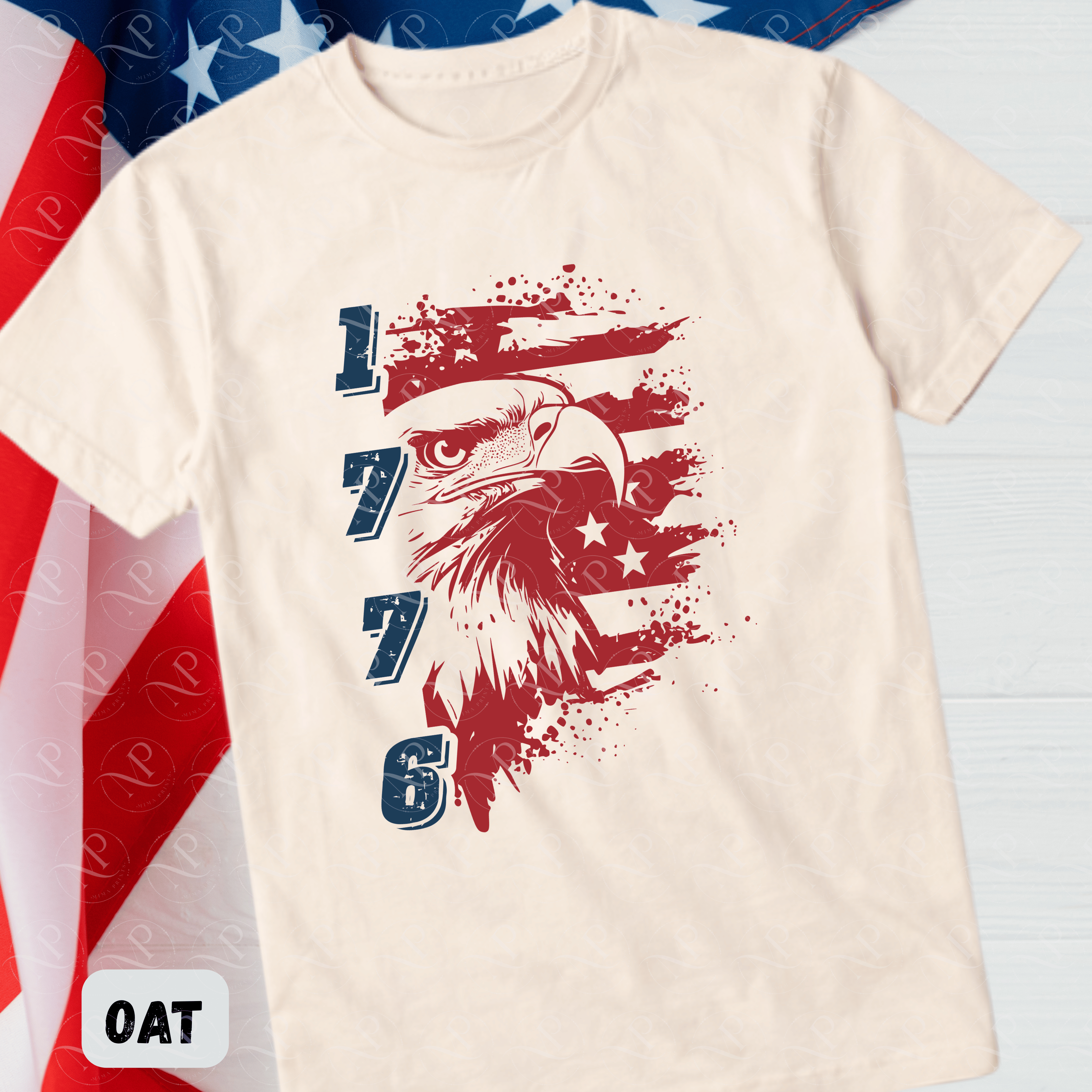 Vintage 1776 Eagle Flag