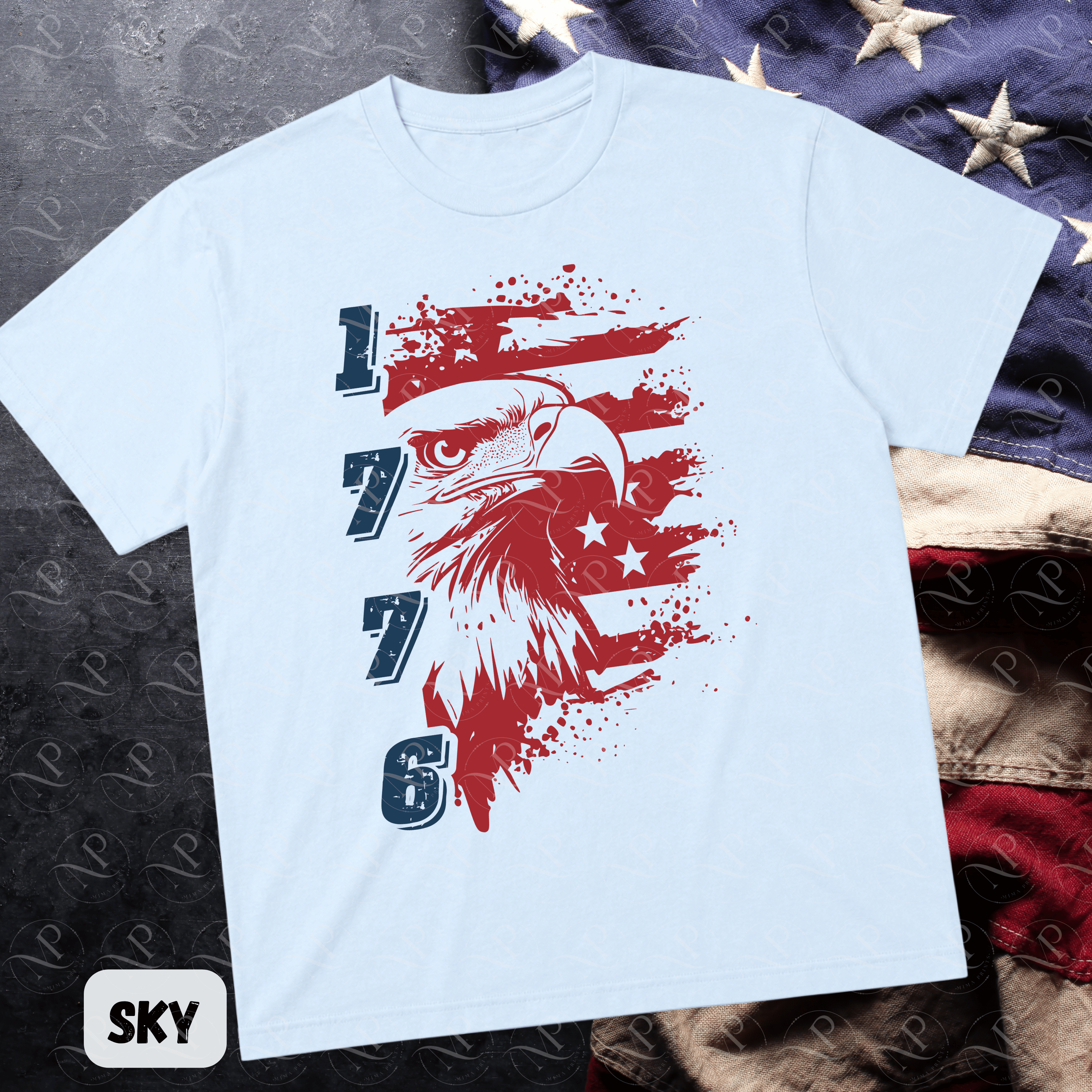 Vintage 1776 Eagle Flag