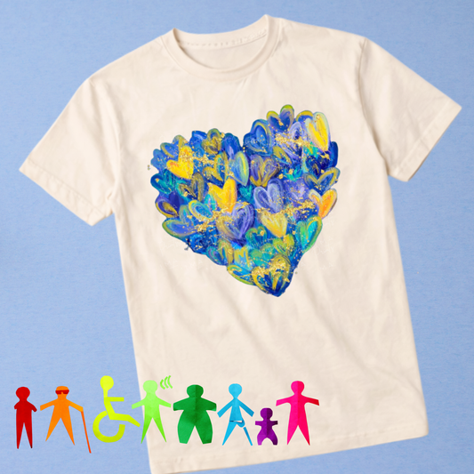 Blue & Yellow Heart Inclusion