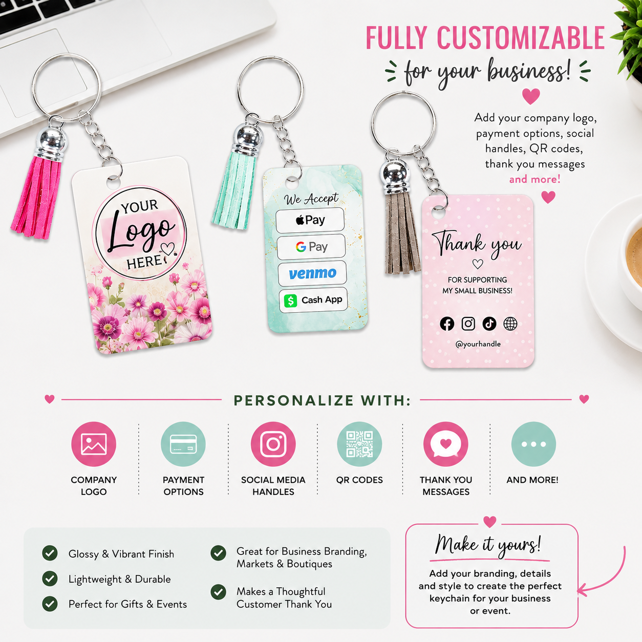 Metal Keychain, Payment QR Code Keychain