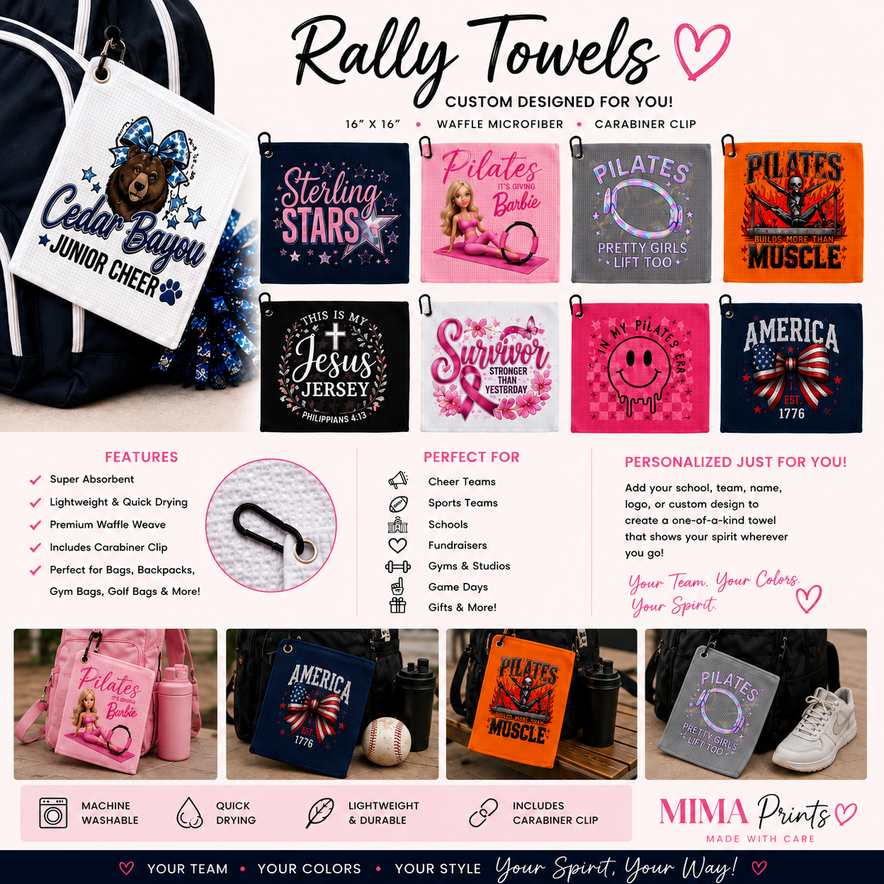 Rally Towel | Personalized Sports, Cheer, Gym & Spirit Towel