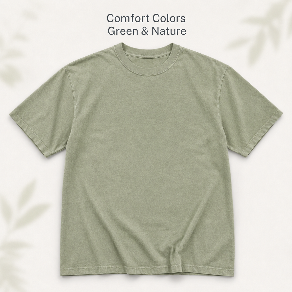 Blank Comfort Colors Short Sleeve Tee — Green & Nature Colors