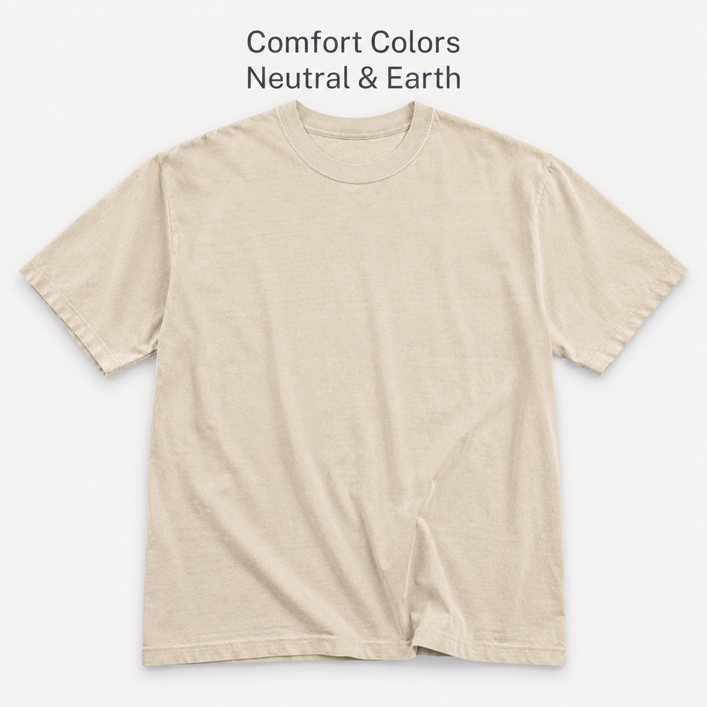 Blank Comfort Colors Short Sleeve Tee — Neutral & Earth Tone Colors