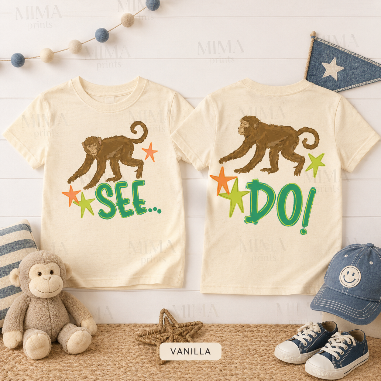 Monkey See Monkey Do Green