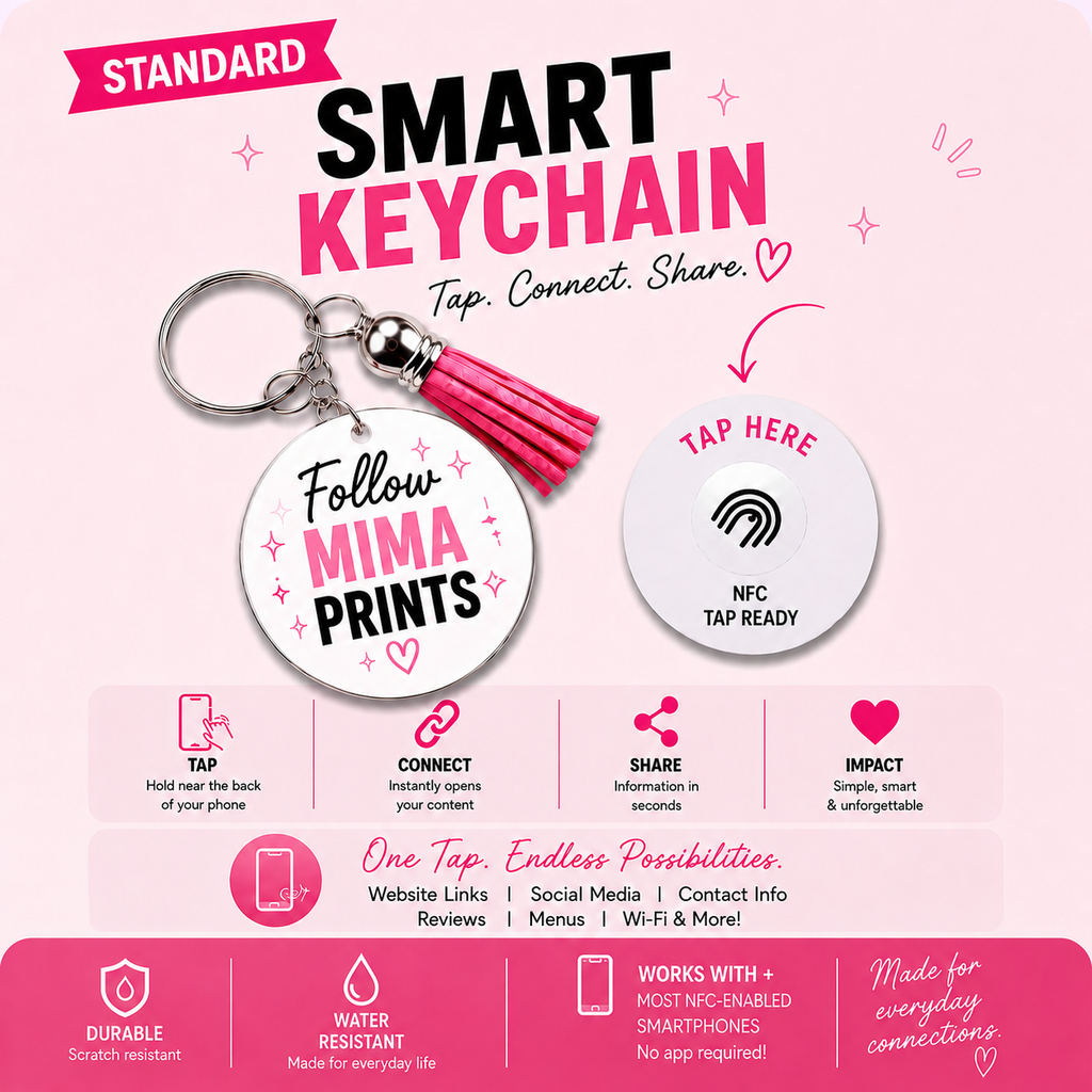 Smart Keychain Tap + QR Code