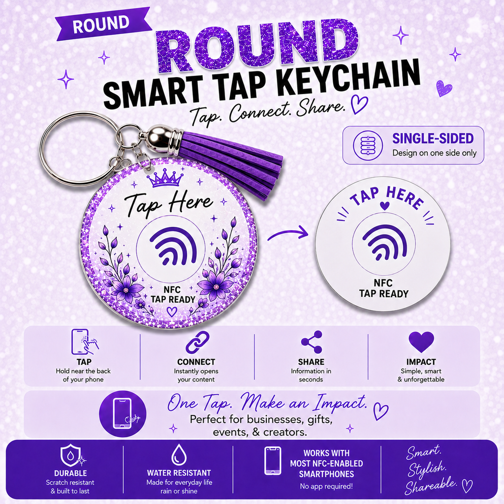 Smart Keychain Tap + QR Code
