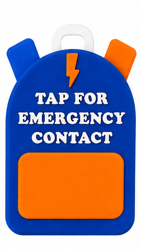 NFC Emergency Contact Bag Tags