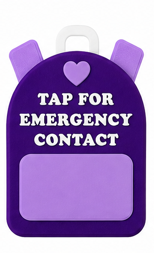 NFC Emergency Contact Bag Tags
