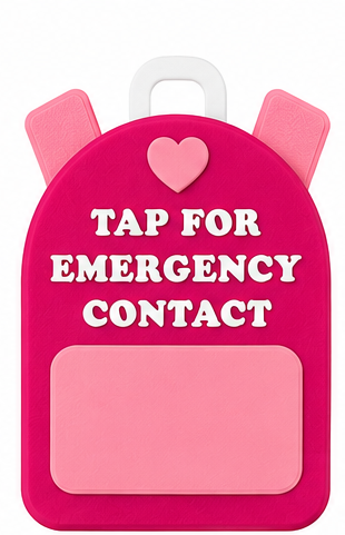NFC Emergency Contact Bag Tags