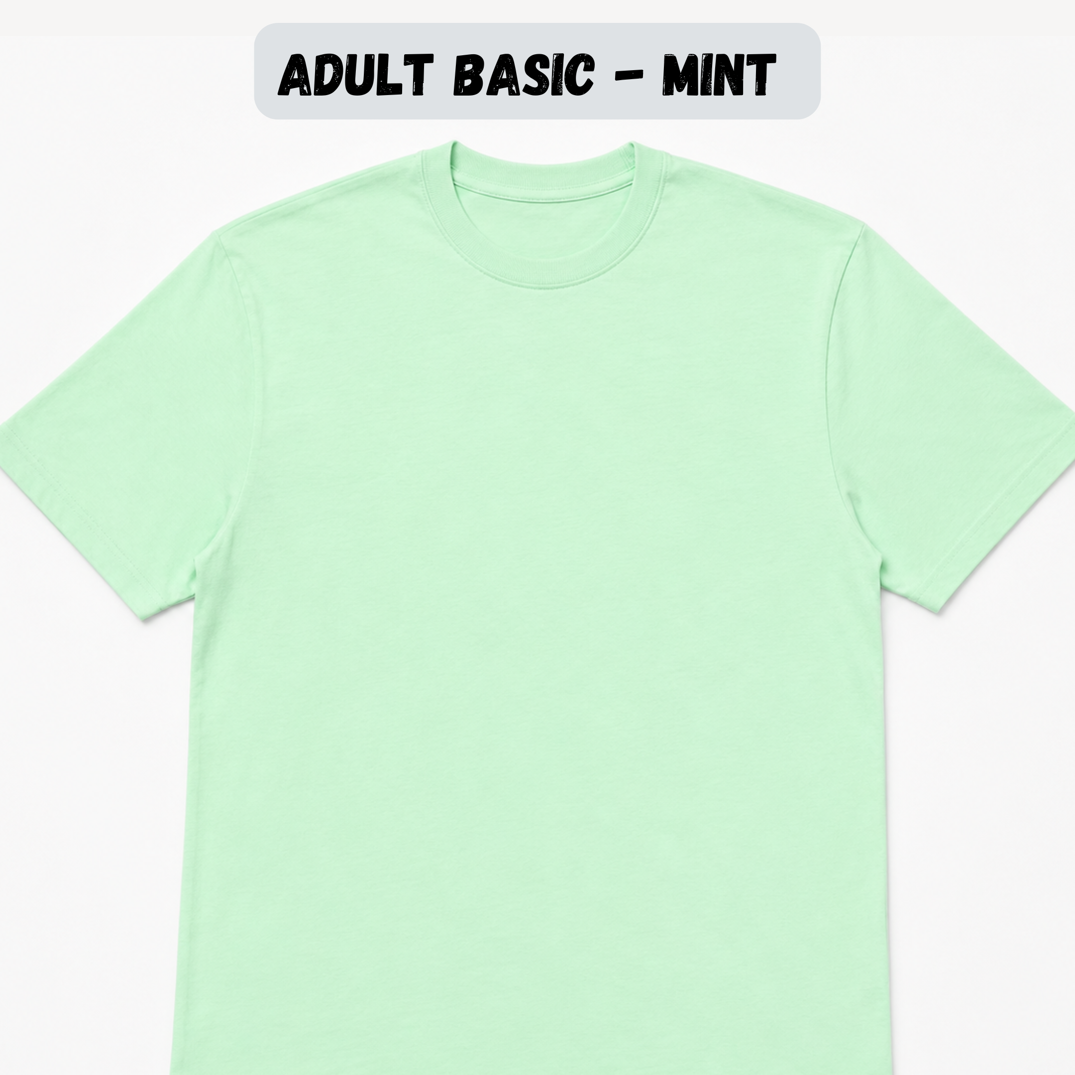 Adult Basic Blank Short Sleeve Tee